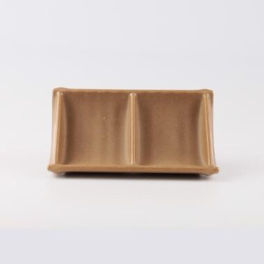 Dĩa Chấm 2 Ngăn DV071 Clay Dark Brown