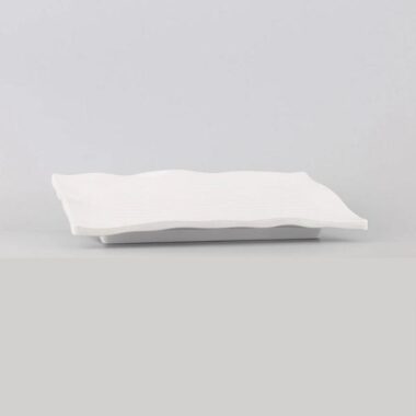 Dĩa Chữ Nhật Có Đế Màu Trắng Superware