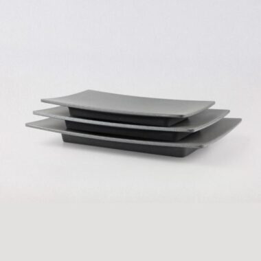 Dĩa Chữ Nhật PV088-10 Đen Nhám Thái Lan