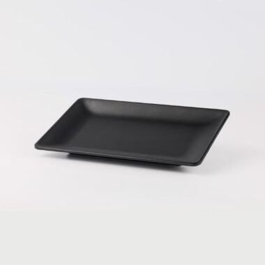 Dĩa Chữ Nhật Sâu Đen Stone Nhám