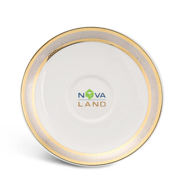 Dĩa lót chén 15 cm – Jasmine – Hoa Hồng in logo Nova Land