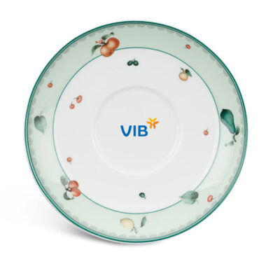 Dĩa lót chén 15.5 cm – Camellia – Quả Ngọt in logo VIB