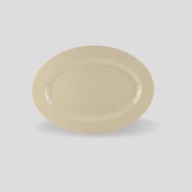 Dĩa Oval Melamine Màu Nâu Đá PV014-16