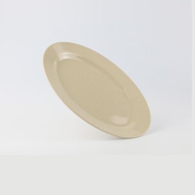 Dĩa Oval Melamine Màu Nâu Đá PV016-10