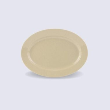 Dĩa Oval Melamine Màu Nâu Đá PV032-9.5