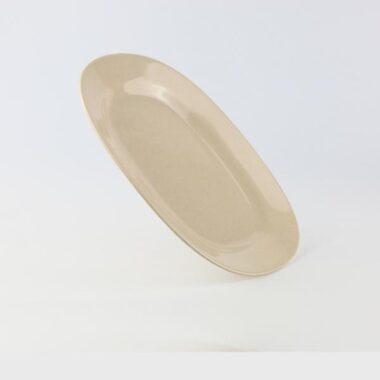 Dĩa Oval Vuông Melamine Màu Nâu Đá P415-12