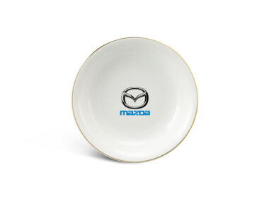 Đĩa Sứ Trắng Minh Long Daisy IFP – Chỉ Vàng In Logo Mazda