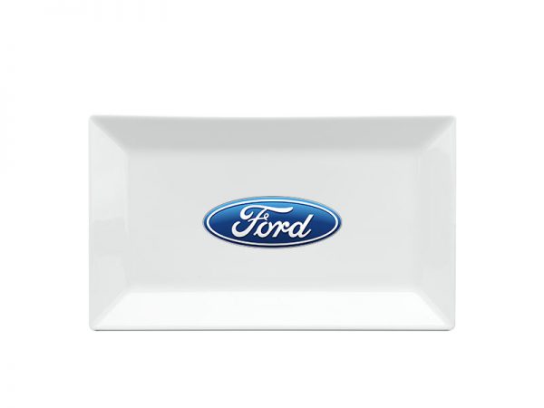 Đĩa Sứ Trắng Minh Long Daisy – Trắng In Logo Ford