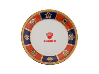 Đĩa Sứ Trắng Minh Long Tulip Trắng – Trống Đồng 2 In Logo Ducati