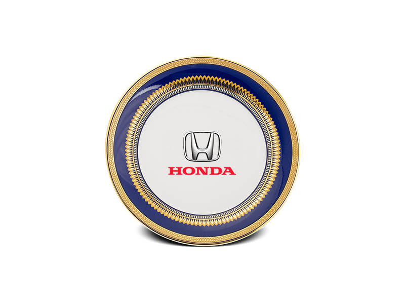 Đĩa Sứ Trắng Minh Long Tulip Trắng – Trống Đồng In Logo Honda