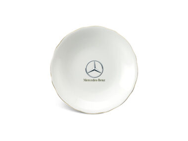 Dĩa sứ tròn sâu 25cm Mẫu Đơn IFP – Chỉ Vàng In Logo Mescedes-Benz