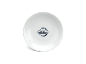 Dĩa sứ tròn sâu 25cm Mẫu Đơn IFP – Trắng Ngà In Logo quà tặng Nissan HG