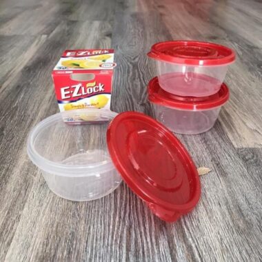 Hộp Nhựa Tròn Nắp Đỏ Ttk-422/2 48oz (1420ml) - 240 Cái