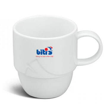 Ly sứ Minh Long quà tặng Loa Kèn Trắng 0.25L dùng uống trà In Logo quà tặng Bitis HG