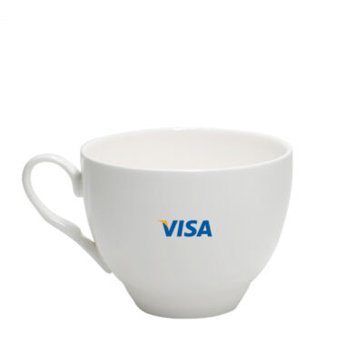 Ly sứ trắng TCT 1019 in logo Visa HG
