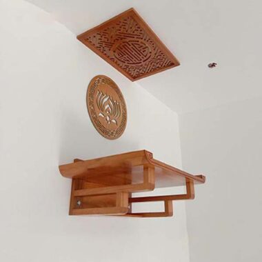 Mẫu bàn thờ treo tường Gỗ Gõ TTG8104