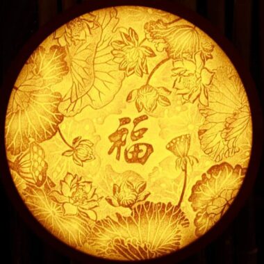 MẪU TRANH TRÚC CHỈ HOA SEN - TC 22