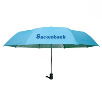 Ô Cầm Tay Gấp 3 Tự Động 2 Chiều 8 Kèo R=55cm D040 in logo Sacombank MK