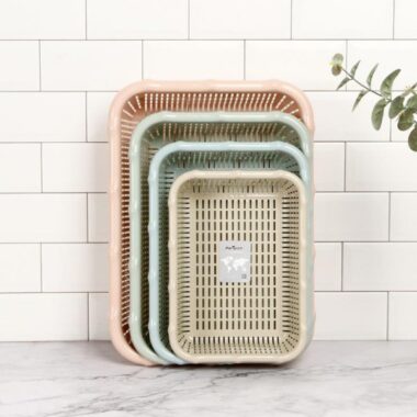 Rổ nhựa chữ nhật đốt trúc 3161