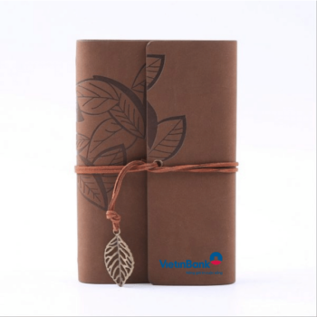 Sổ da A5 SD05 Nâu đậm – Sổ da gáy còng Vietinbank MK