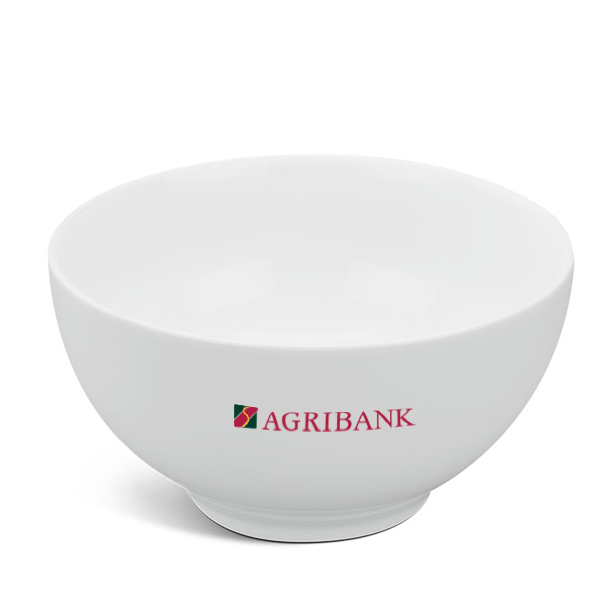 Tô 16 cm – Camellia – Trắng in logo Agribank