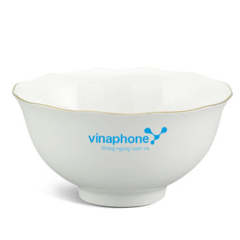 Tô 16 cm – Mẫu Đơn IFP – Chỉ Vàng in logo Vinaphone HG