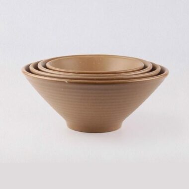 Tô Tròn Có Vân Clay Dark Brown