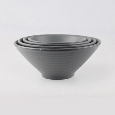 Tô Tròn Nhám Có Vân Granite Dark Grey