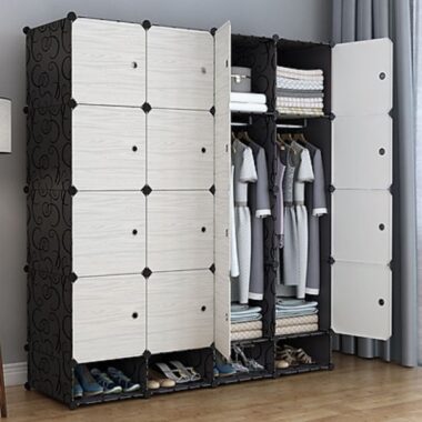 Tủ nhựa ghép 20 ô đen của gỗ