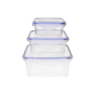 UCSAN Lốc 3 Hộp Nhựa Vuông Nắp Bật