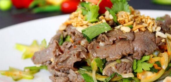 Giới thiệu món gỏi bò bóp thấu chua ngọt