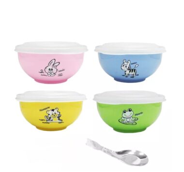 Bộ chén có nắp + muỗng 184202