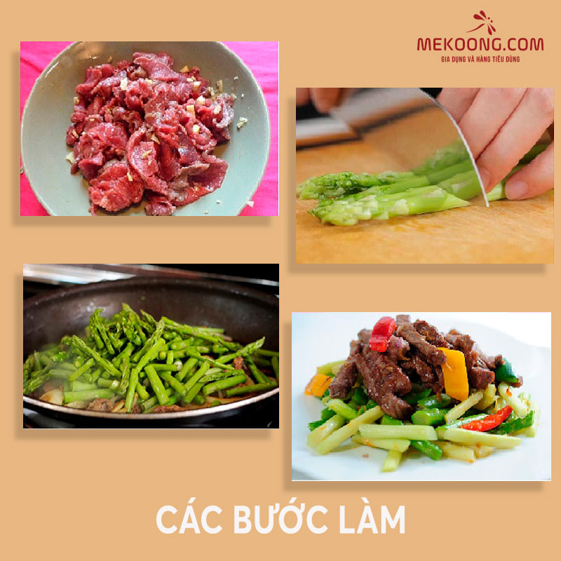 Các bước làm món thịt bò xào