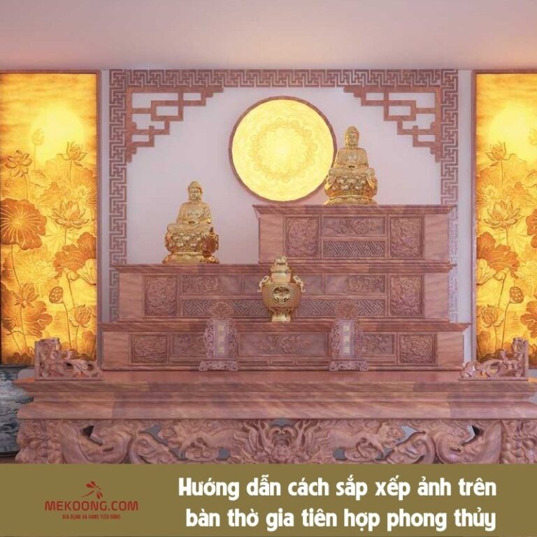 Hướng dẫn cách sắp xếp ảnh trên bàn thờ gia tiên hợp phong thủy