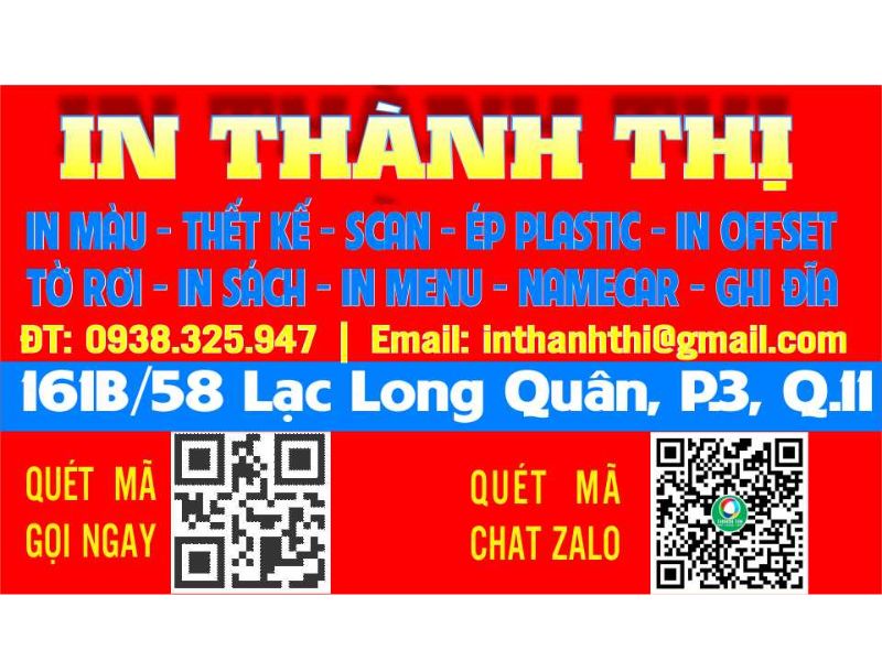 In Thành thị - tiệm photocopy và nhà in ấn