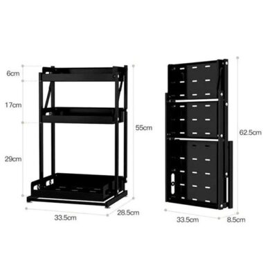 Kệ Đựng Gia Vị Gấp Gọn 3 Tầng Nhà Bếp Thông Minh Kalpen