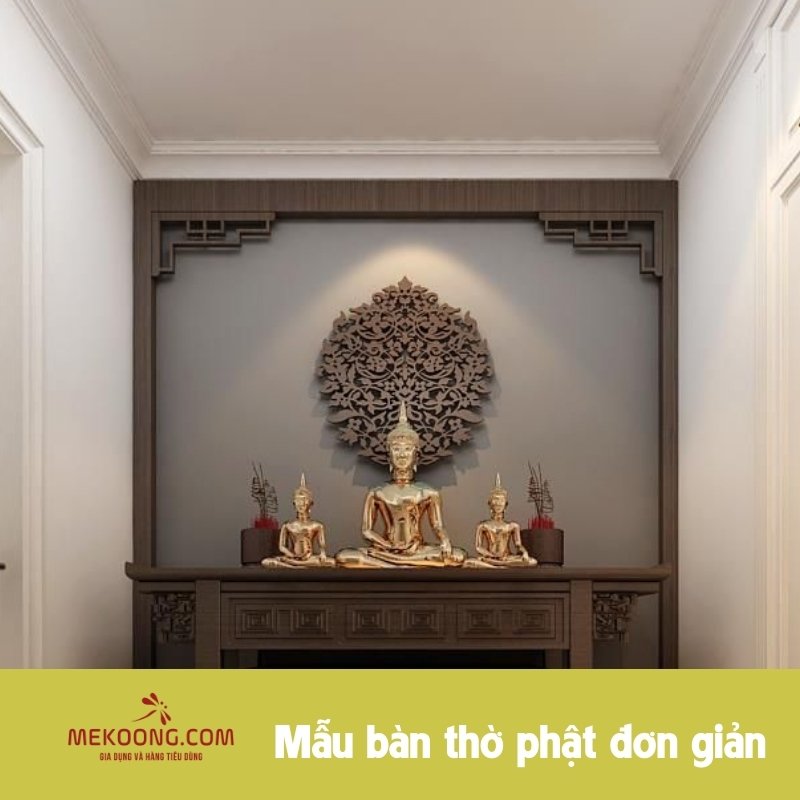 Mẫu bàn thờ phật đơn giản