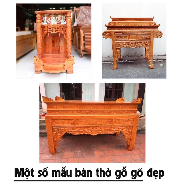 Một số mẫu bàn thờ gỗ gõ đẹp