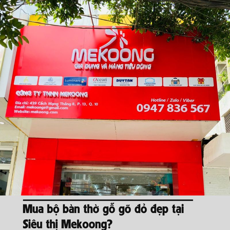 Mua bộ bàn thờ gỗ gõ đỏ đẹp tại Siêu thị Mekoong_