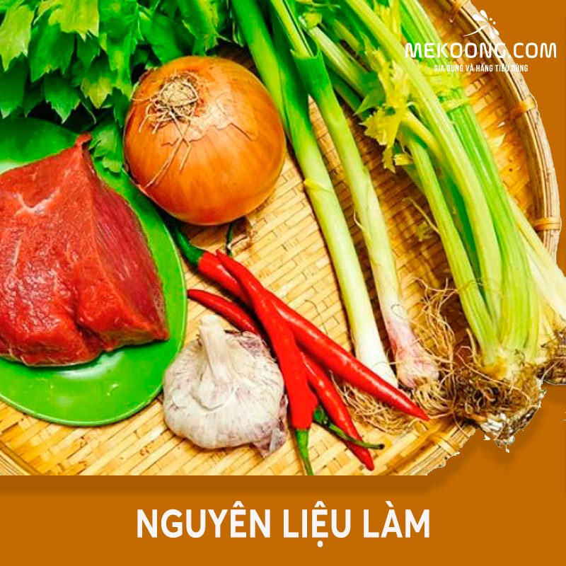 Nguyên liệu làm món thịt bò xào