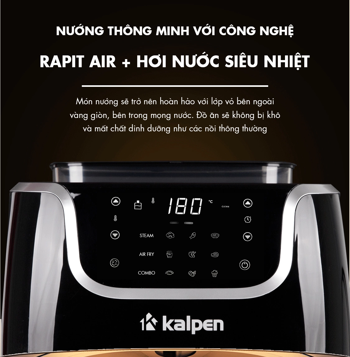 Nồi Chiên Không Dầu Hơi Nước Kalpen X7 Thế Hệ Mới