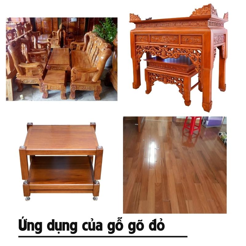 Ứng dụng của gỗ gõ đỏ