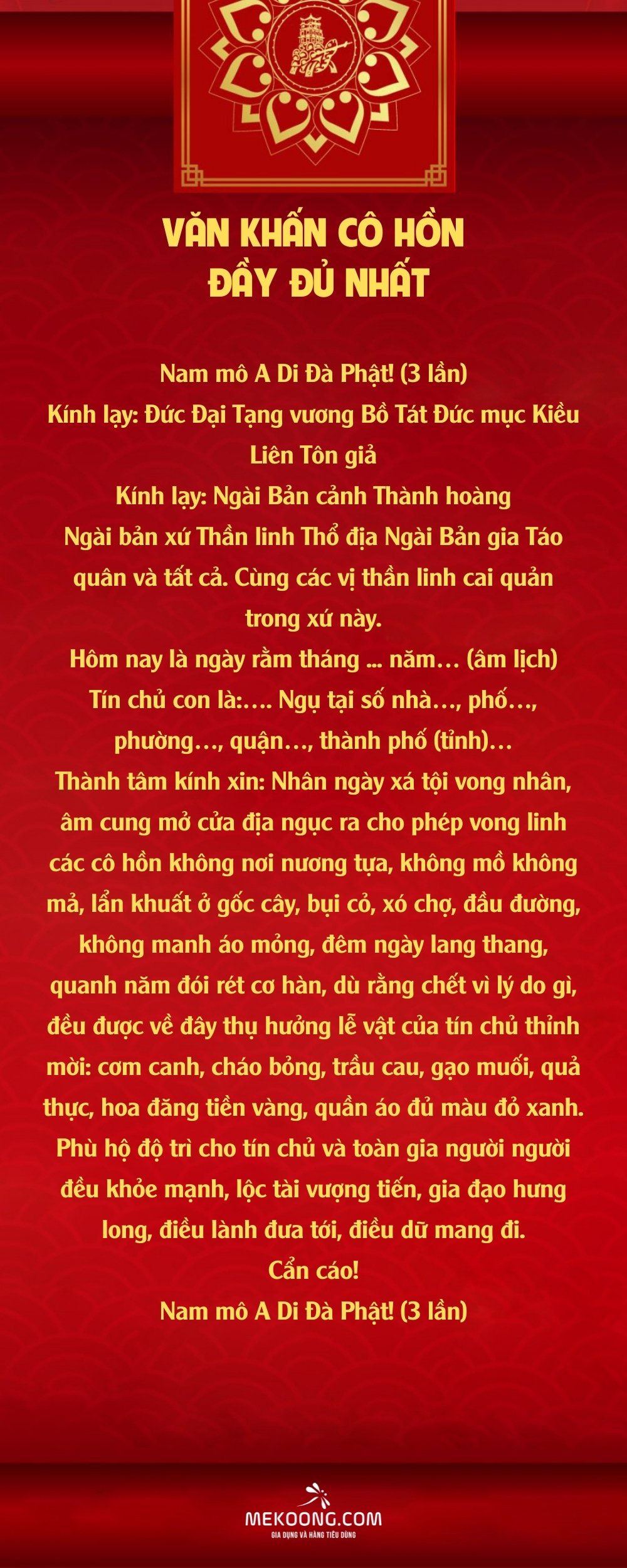 Văn khấn cô hồn đầy đủ nhất Văn khấn cô hồn đầy đủ nhất