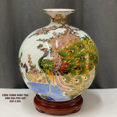 Bình hút tài lộc Bát Tràng Công thành danh toại