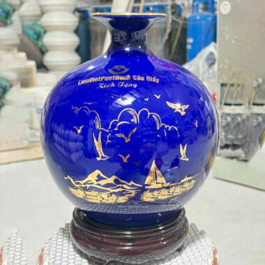 Bình hút tài lộc Bát Tràng in logo LienVietpostbank