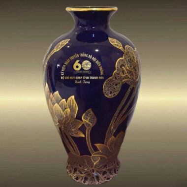 Bình hút tài lộc Bát Tràng in logo Tỉnh Thanh Hóa