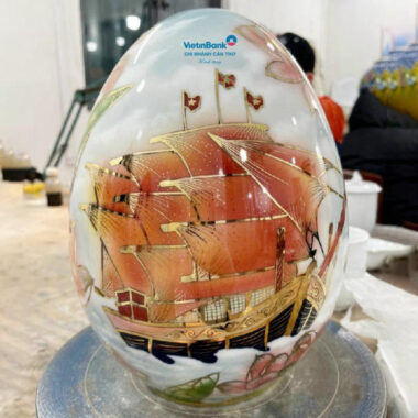 Bình hút tài lộc Bát Tràng in logo Vietinbank