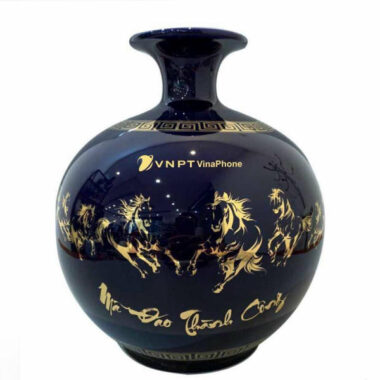 Bình hút tài lộc Bát Tràng in logo VNPT mã đáo thành công