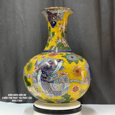 Bình hút tài lộc Bát Tràng Niên niên hữu dư