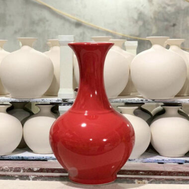 Bình Hút Tài lộc Bát Tràng Tỳ Bà Vẽ Vàng 13